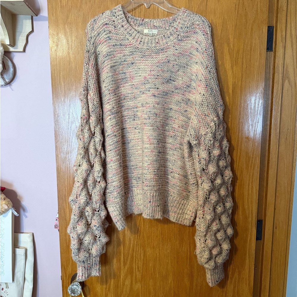 Kori Textured Sleeve Sweater